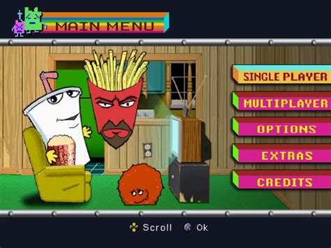 Aqua Teen Hunger Force Zombie Ninja Pro-Am is a Side-Scrolling Fighting Game Featuring Hilarious Animation!